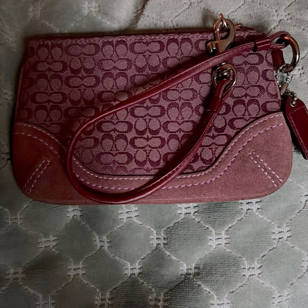 Purple Coach Wristlet